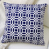 Indoor 20" Vivid Lattice In Navy Blue Or Orange Throw Pillow, Pillow Cover Only,