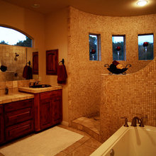 Curved tile walls