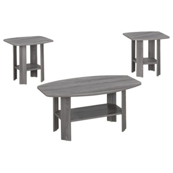 3-Piece Table Set, Gray Sonoma Oak