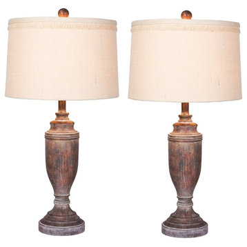 Urn Cottage Antique Brown Res, Table Lamps, 29.5"
