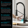 Bolden Commercial Style 2-Function Pull-Down 1-Handle 1-Hole Kitchen Faucet, Matte Black (Sensor Touchless)