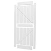 MDF Wood K Shape Barn Door with Installation Hardware Kit Water-Proof, 36"w X 84