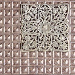 Cayo Chocolate Square Optic - Wallpaper