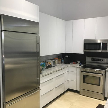 New, white, flat panel look