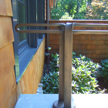 Wrapped: the Mobius Architectural Railing and Stone Bench Rest