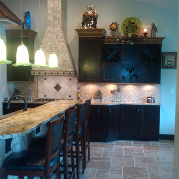 Shaker Cherry Java Home Cabinet Package