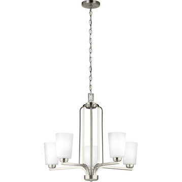 Franport 5-Light Chandelier in Brushed Nickel