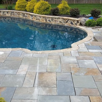 Flagstone pool deck
