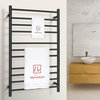 Malta Towel Warmer, Hardwired, 11 Bars, Black