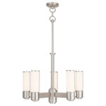 Livex Lighting - Livex Lighting 52105-91 Weston - Five Light Dinette Chandelier - This stunning design features a polished nickel fiWeston Five Light Di Brushed Nickel Satin *UL Approved: YES Energy Star Qualified: n/a ADA Certified: n/a  *Number of Lights: Lamp: 5-*Wattage:60w Candelabra Base bulb(s) *Bulb Included:No *Bulb Type:Candelabra Base *Finish Type:Brushed Nickel