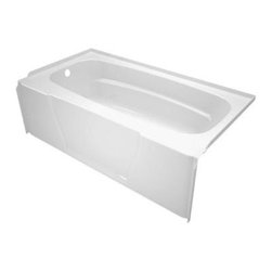 ASB Firenze 5-Foot Left-Drain Soaking Tub, White - Bathtubs