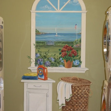Window Mural in Laundry Room