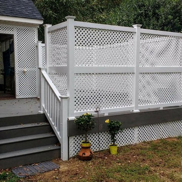 Deck, hot tub enclosure