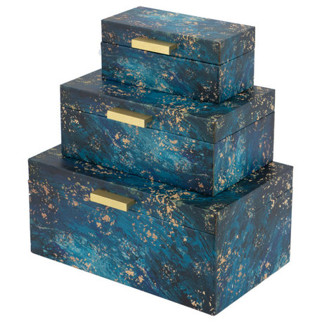 Rectangular Decorative Box, Blue