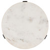 Freya Marble and Iron Round 11.5"W Accent table
