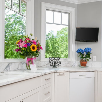 A New Bay Window addition makes a great functional kitchen with great views