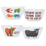 Godinger - Brown Bear Melamine Bowl Set of 4 - World of Eric Carle's melamine set features beautiful images from his beloved stories. The bright, colorful art kids will love to look at and enjoy eating from!