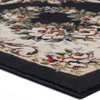 Angeline Traditional Floral Black Rectangle Area Rug, 7.6' x 10'