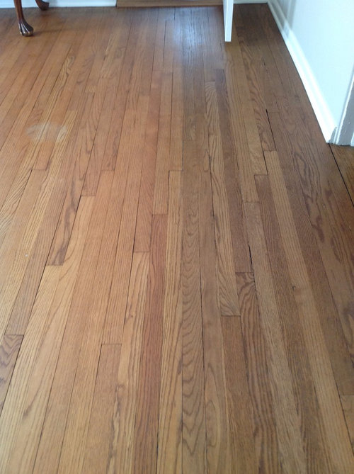 Waxed Wood Floor Perimeter Around Oriental Carpet