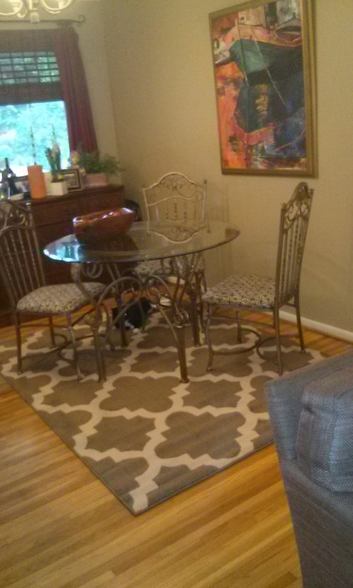 Does this rug look bad with my table?