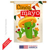 Cactus Fiesta Cinco de Mayo, Everyday House Flag 28"x40"