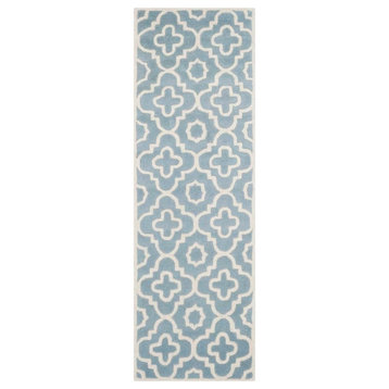 Safavieh Chatham Collection CHT750 Rug, Blue/Ivory, 2'3"x7'