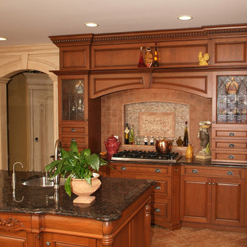 Saddle River stained kitchens