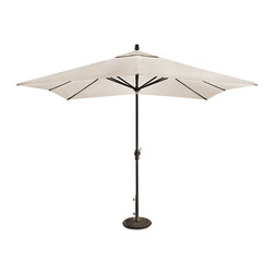 Jace 8x10 Aluminum Rectangle Umbrella with Base - Outdoor Umbrellas