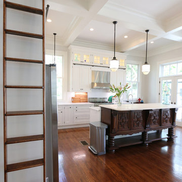 Calhoun Cottage with Floor to Ceiling Cabinetry and Library Railing