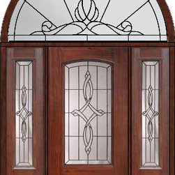 Prehung Side lights-Transom Door 80 Fiberglass Marsais Arch Lite - Front Doors
