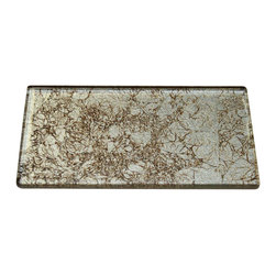3x6 Glossy Light Brown Deco Subway Glass Mosaic Tiles - Home Accessories & Decor