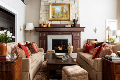 Elegant living room photo in Other