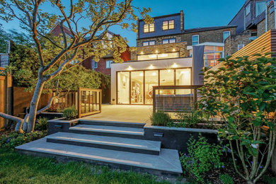 Design ideas for a contemporary house exterior in London.