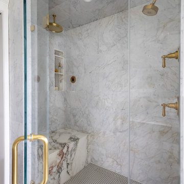 Elegant New England Primary Bathroom