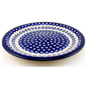 Polish Pottery Dinner Plate, Pattern Number: 166a