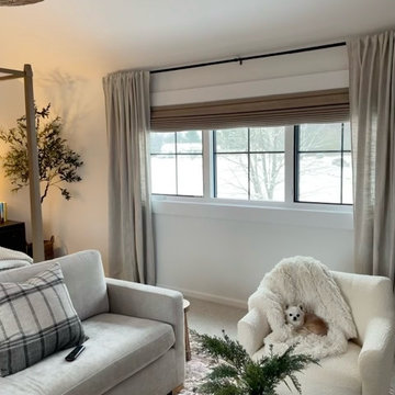 Primary Bedroom Vignette Roman Shade