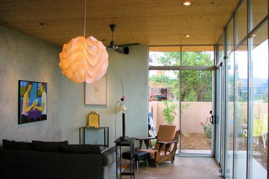 Example of a minimalist living room design in Albuquerque
