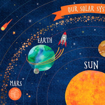 Solar System Vinyl Poster Wall Sticker, Medium