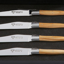 Laguiole Steak Knives, Olive Wood Handles, Set of 4 - Products
