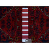 Red Soft and Velvety Wool Hand Knotted Afghan Khamyab Oriental Rug, 8'2"x11'6"