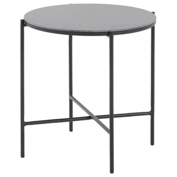 Astra Modern Black Ceramic End Table