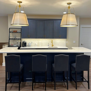 Best basement remodel with a home gym and movie room