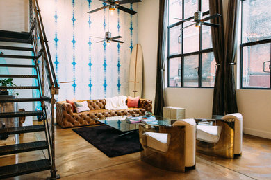 Family room - large industrial family room idea in San Francisco