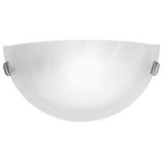 Livex Lighting - Livex Lighting 4278-91 Oasis - One Light Wall Sconce - Shade Included: YesOasis One Light Wall Brushed Nickel White *UL Approved: YES Energy Star Qualified: n/a ADA Certified: YES  *Number of Lights: Lamp: 1-*Wattage:100w Medium Base bulb(s) *Bulb Included:No *Bulb Type:Medium Base *Finish Type:Brushed Nickel