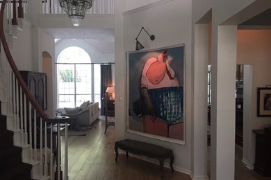 Inspiration for a transitional entryway remodel in Houston