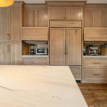 Hidden Pantry in White Oak Bespoke Kitchen