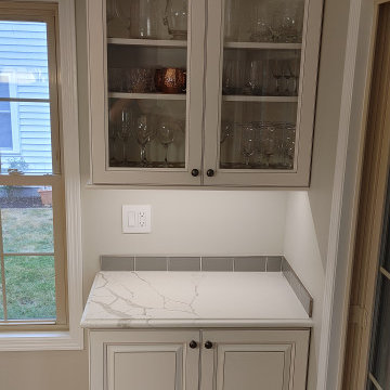 Kitchen Remodel Geneseo, IL Koch Ivory Smoke Fog MSI Calacatta Laza Quartz