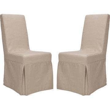 Adrianna Slip Cover Chair (Set of 2) - Taupe