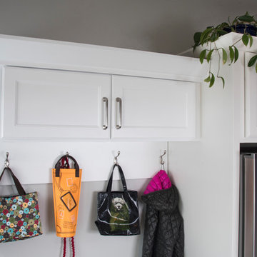 Sun Room Transforms to Mud Room/Home Office