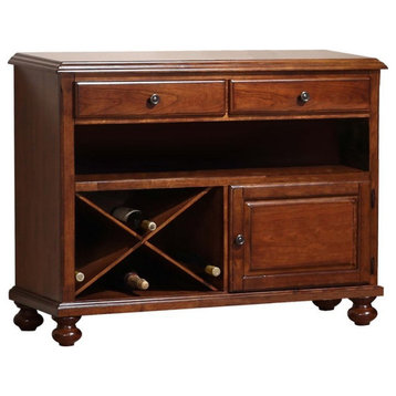 Sunset Trading Andrews Wood Server in Distressed Chestnut Brown